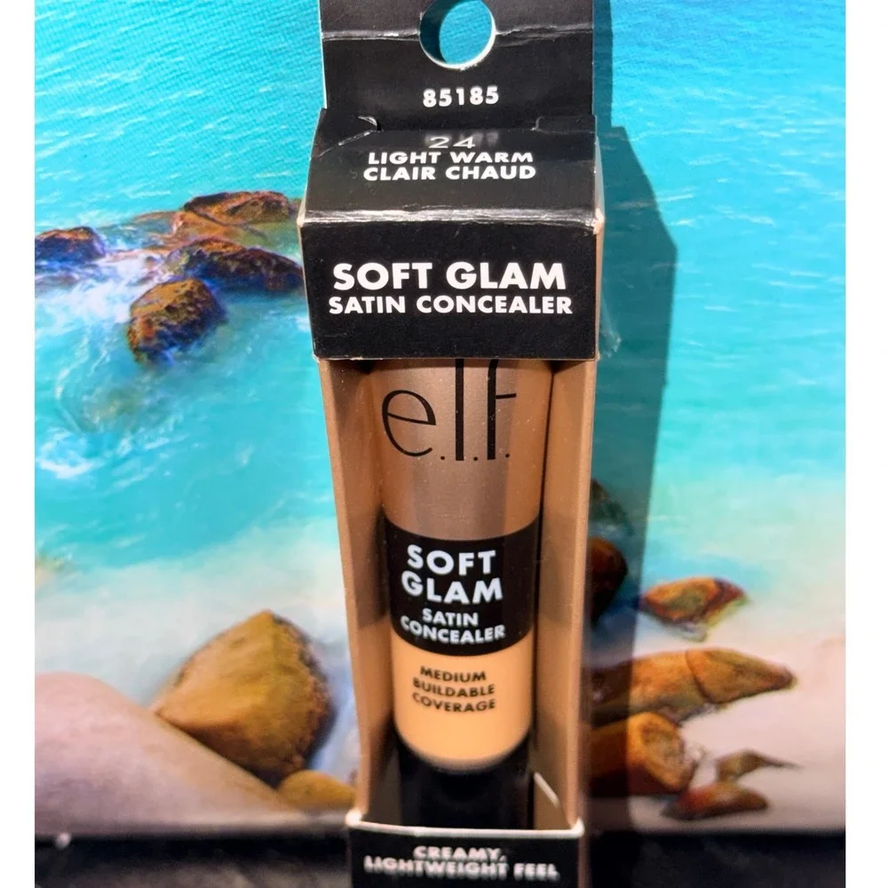 elf Soft Glam Satin Concealer 24 Light Warm Hydrating Medium Coverage NEW